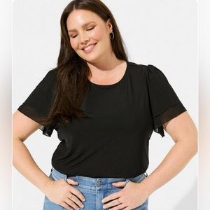 NWT Flutter sleeve top